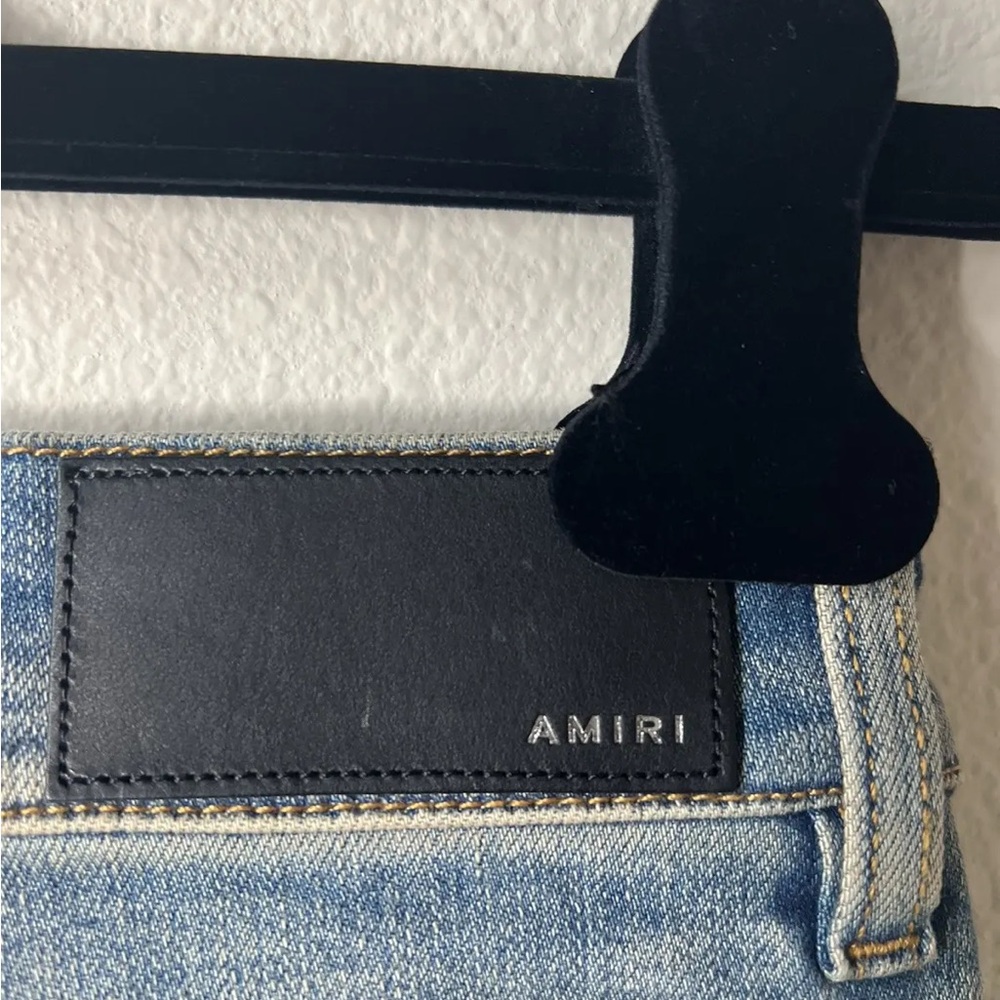 Nwot jeans by Amiri paisley clay indigo nwot size 32w inseam 33 authentic Italy! - Picture 9 of 17